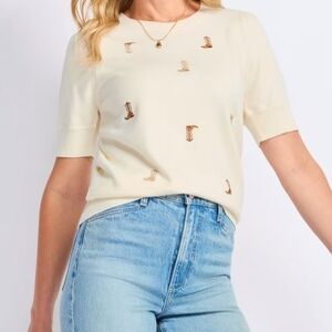 Gilli Embroided Boot Accents Sweater